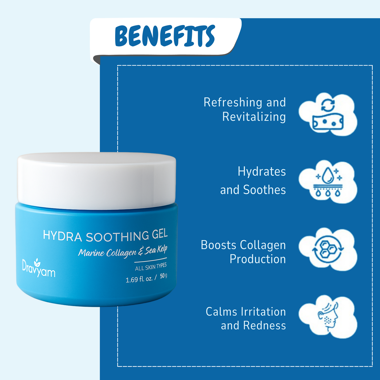 HYDRA SOOTHING GEL WITH MARINE COLLAGEN AND SEA KALE