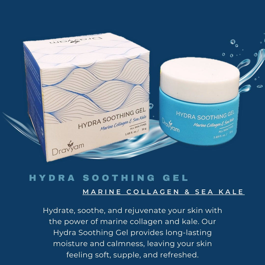 DRAVYAM Hydra Soothing Gel with Marine Collagen and Sea Kale