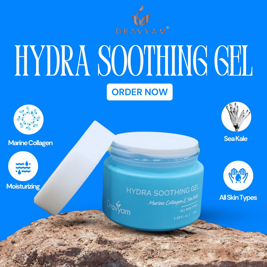 DRAVYAM Hydra Soothing Gel with Marine Collagen and Sea Kale
