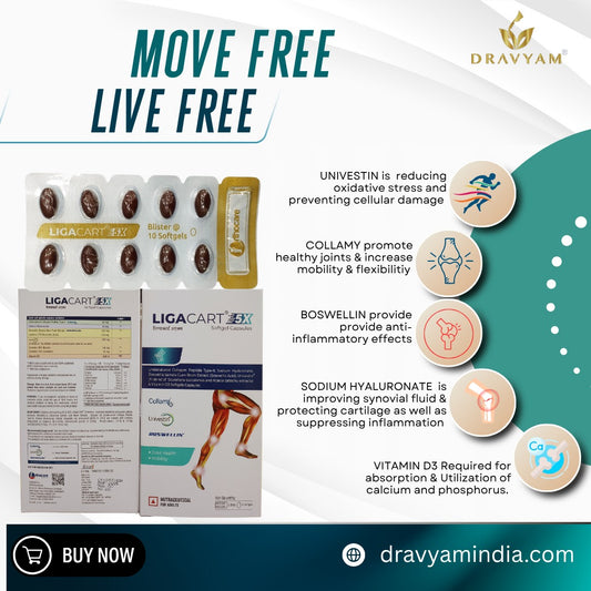 LIGACART-5X UNIVESTIN Collagen PEPTIDE SOFTGEL CAPSULES:10X1X10 -Joint Health Formula