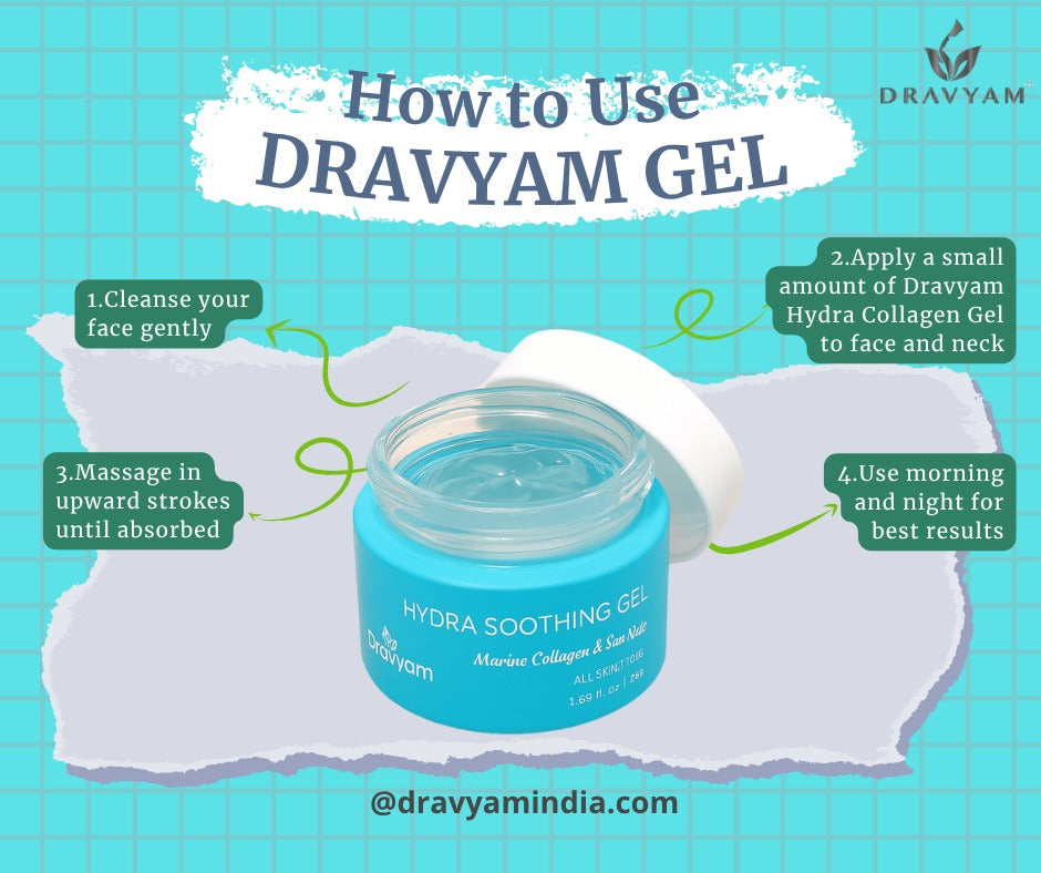 DRAVYAM Hydra Soothing Gel with Marine Collagen and Sea Kale