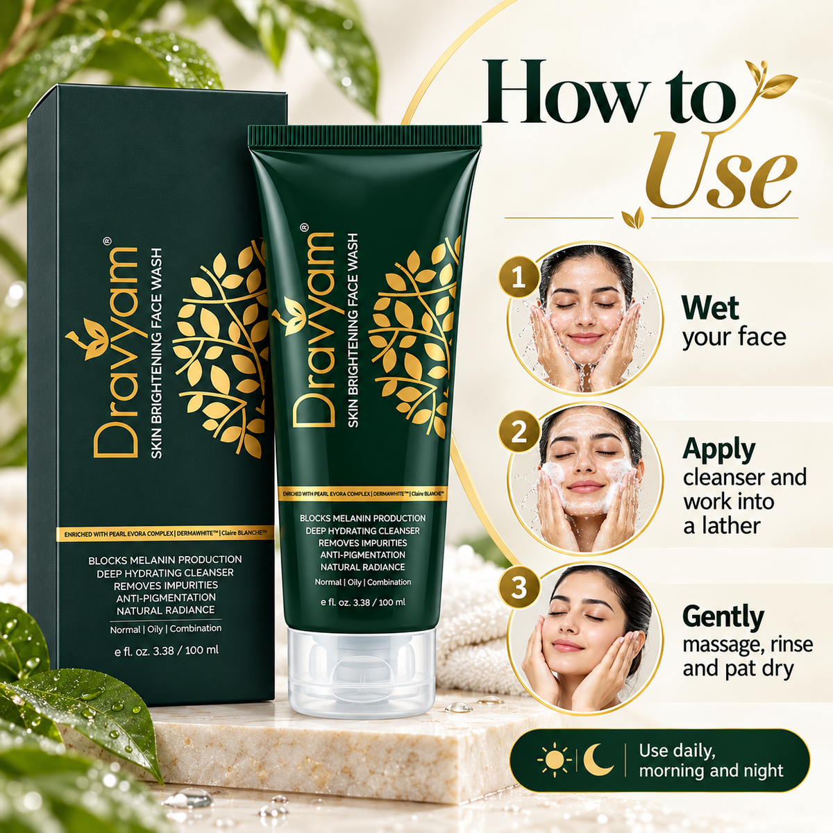 Dravyam Skin Brightening Face Wash | 100ml