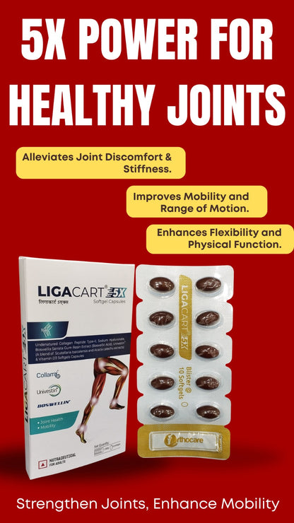 LIGACART-5X  UNIVESTIN Collagen PEPTIDE SOFTGEL CAPSULES:3X1X10 -Joint Health Formula