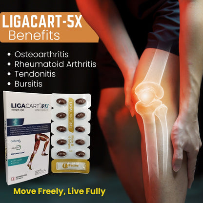 LIGACART-5X  UNIVESTIN Collagen PEPTIDE SOFTGEL CAPSULES:3X1X10 -Joint Health Formula