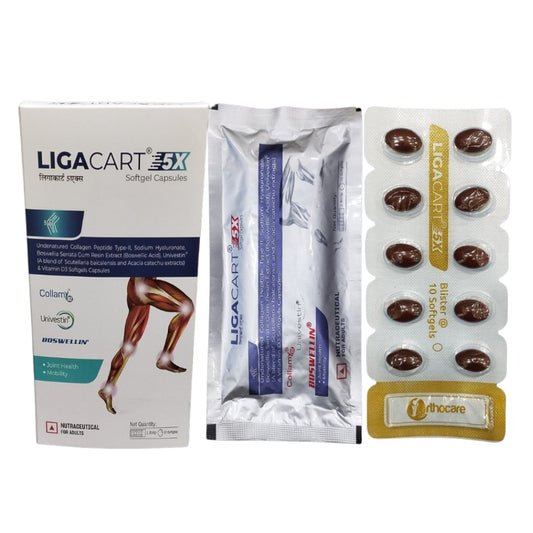 LIGACART-5X  UNIVESTIN Collagen PEPTIDE SOFTGEL CAPSULES:10X1X10 -Joint Health Formula